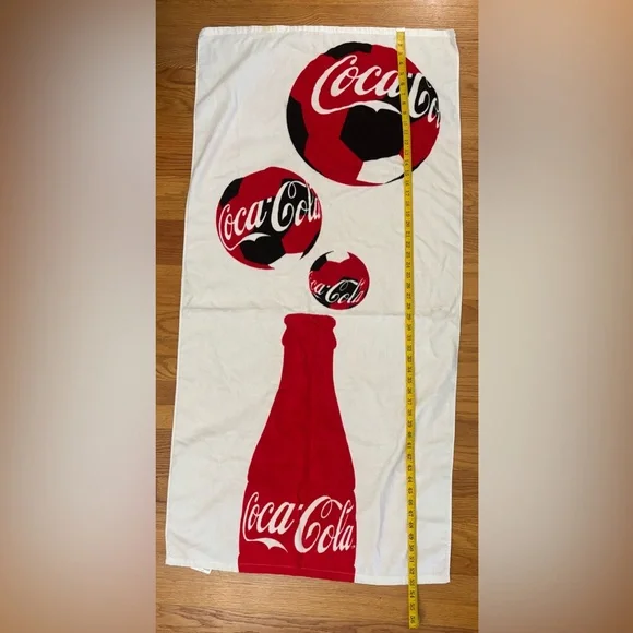 Coca-Cola FIFA World Cup Russia 2018 Beach Towel Collectible Flaws Shown-Review - Picture 6 of 12